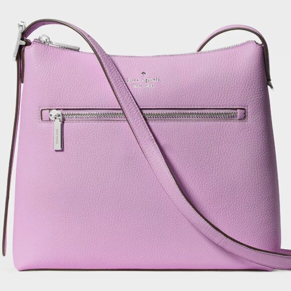 New Kate Spade 454 Large Swingpack Buckle Crossbody Pebble Leather Wisteria - Picture 1 of 4